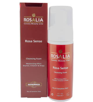 فوم شستشو صورت رزالیا Rosa Sense مناسب پوست خشک و حساس حجم 150 میل