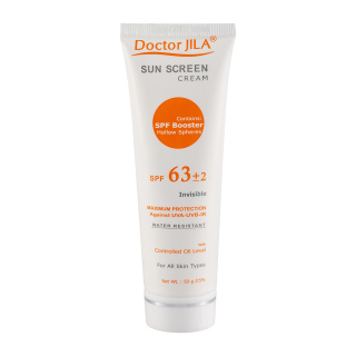 ضد آفتاب بی رنگ دکتر ژیلا با SPF63 مناسب انواع پوست حجم 50 میل